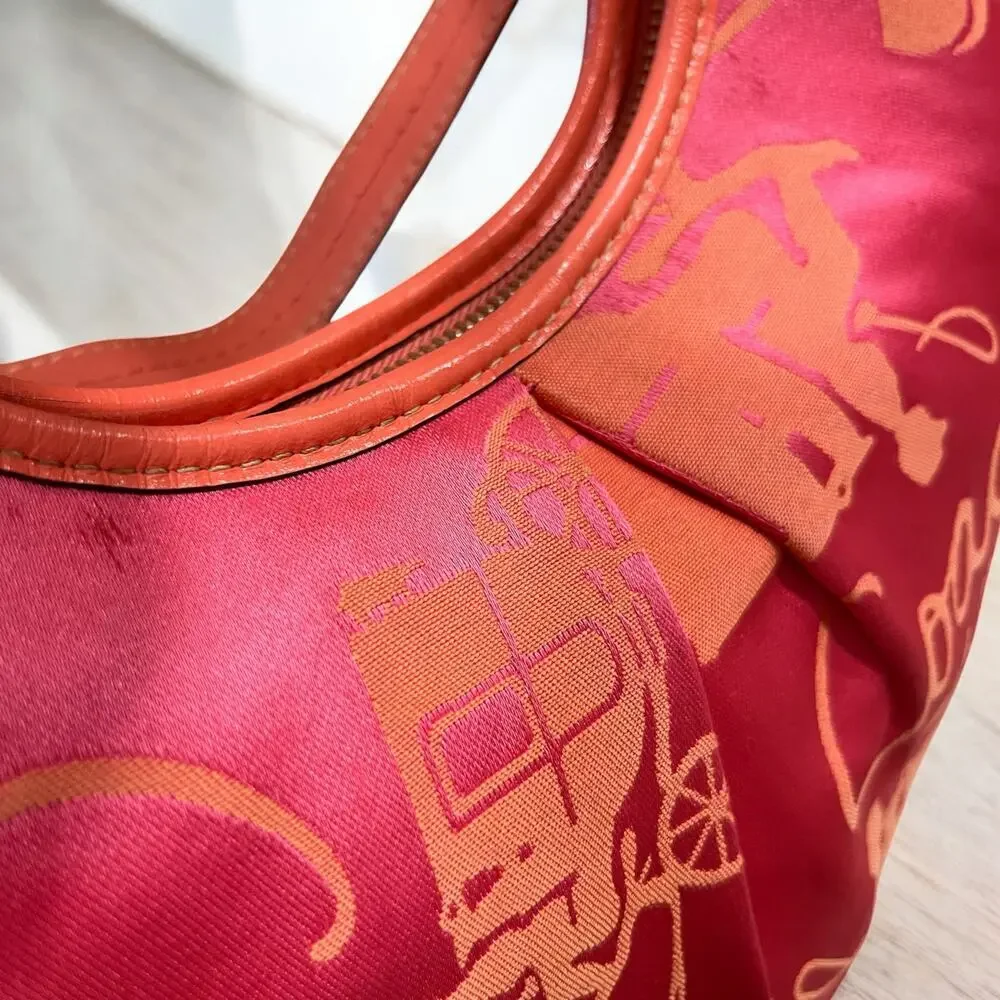 Y2K Coach F14480 Horse & Carriage Sateen Hobo Bag & Pleated Wristlet